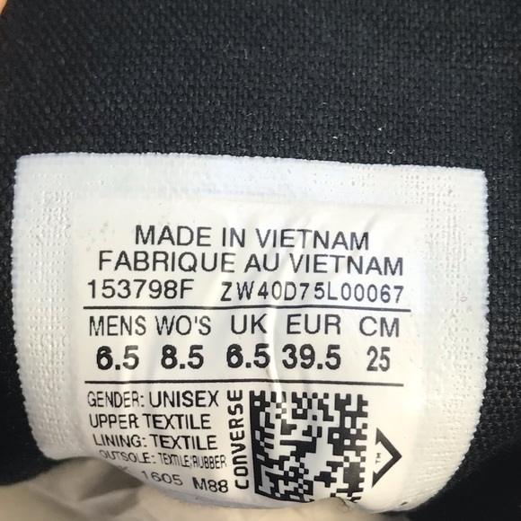 NWT Converse Ctas OX Black White W AUTHENTIC - Picture 7 of 7